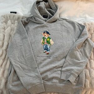 Polo by Ralph Lauren Gray Hoodie with Bear Design
